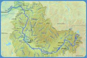 Snake River whitewater rafting map