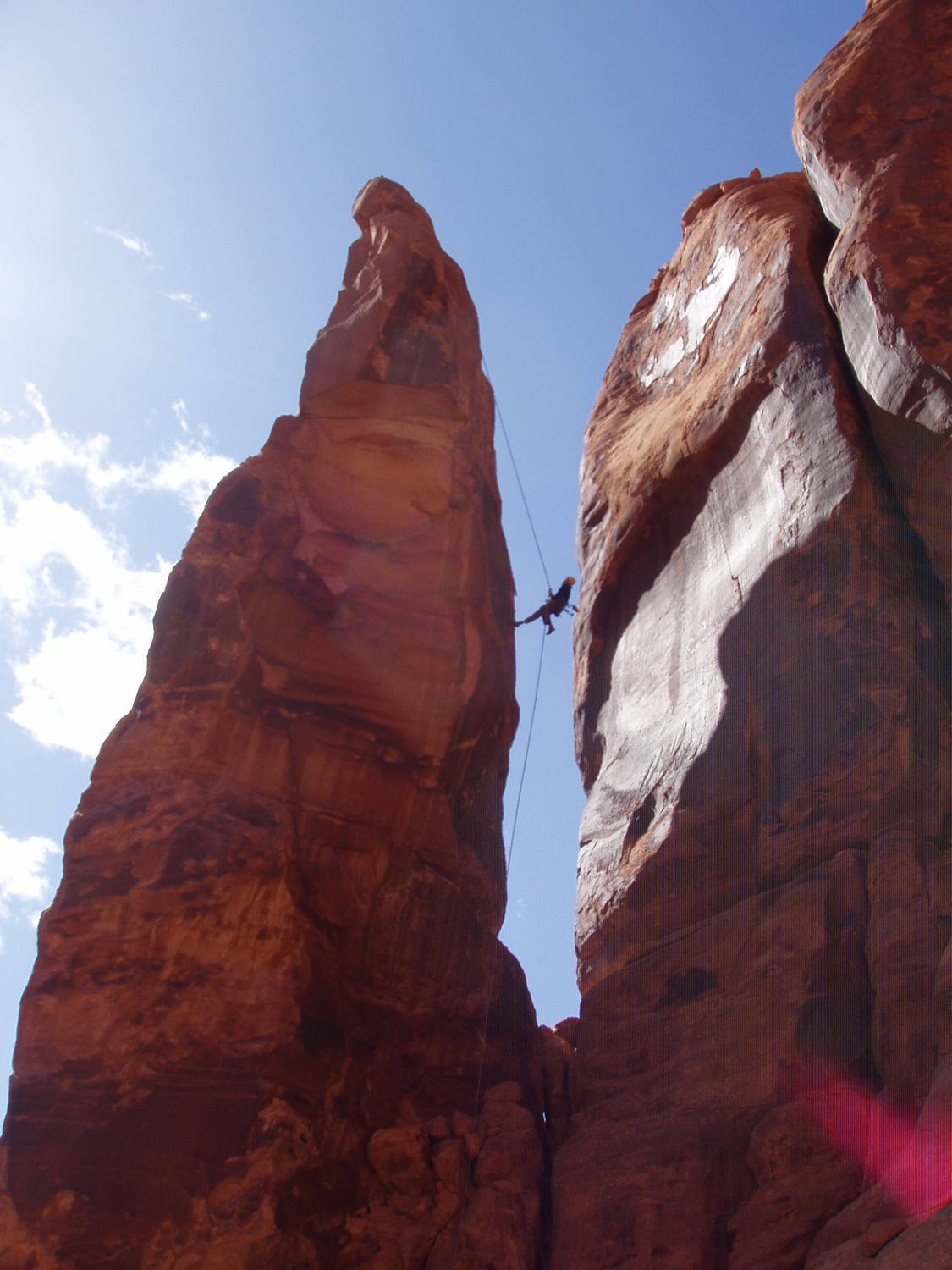 Climbing Pinky Tower in Little Valley, Moab Utah - Mild to Wild