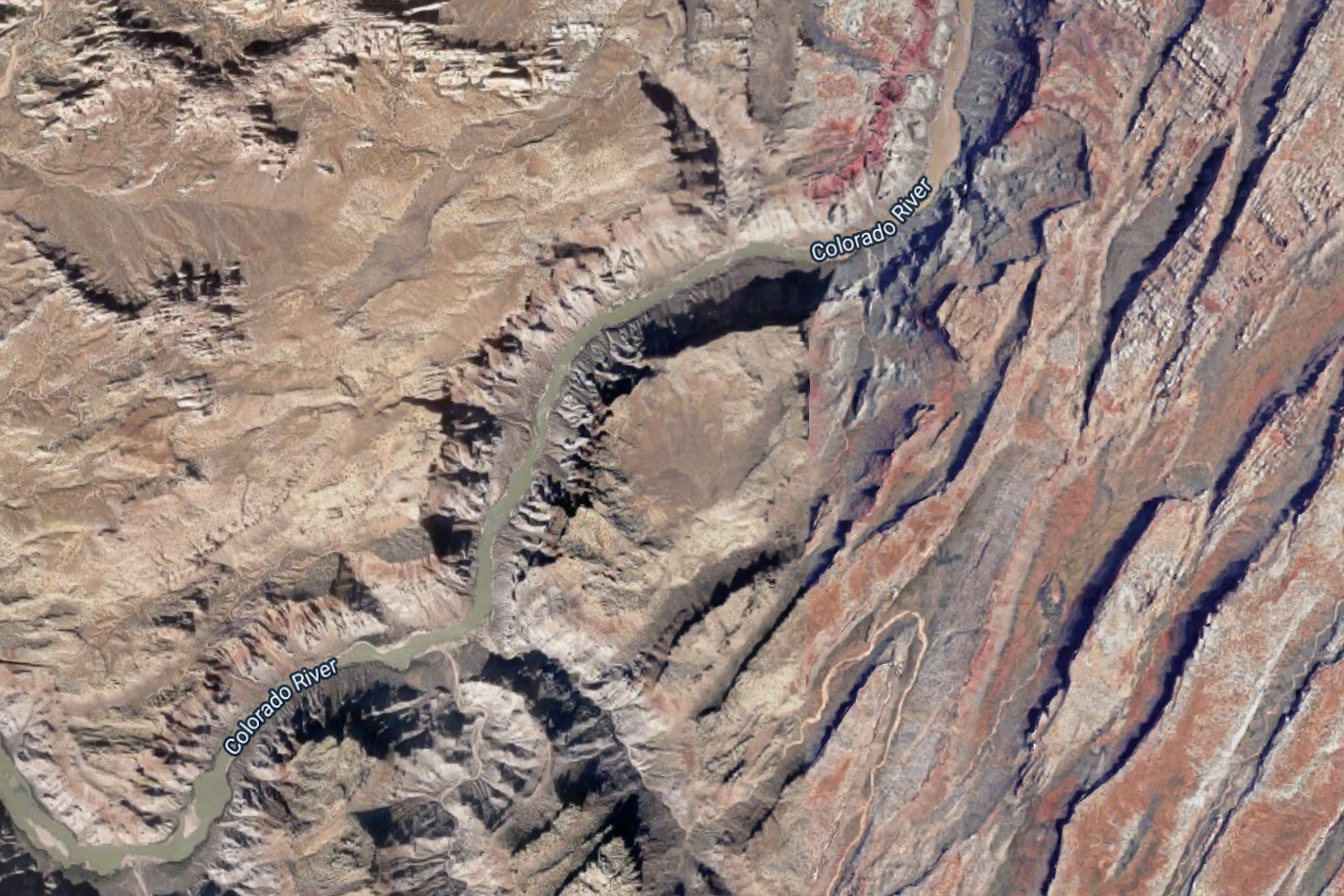 Cataract Canyon faults and grabens in Canyonlands National Park